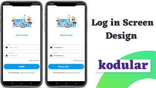 App Design in Kodular  Log in Screen  World ICT Touch [upl. by Deevan556]