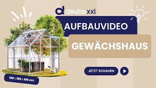 Aufbauvideo  Gardebruk® Alu Gewächshaus 190x190x195cm [upl. by Filip822]