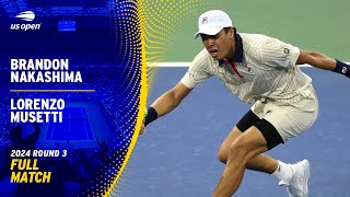 Brandon Nakashima vs Lorenzo Musetti Full Match  2024 US Open Round 4 [upl. by Yebloc693]