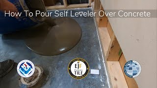 How To Pour Self Leveler Over Concrete  Columbia MO [upl. by Asseniv]