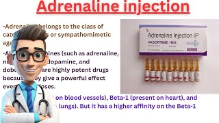 Adrenaline Injection Adrenaline Emergency injection Used in heart Conditions [upl. by Kahler]