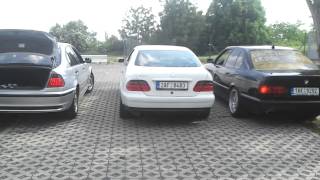 BMW E46 Mercedes CLK BMW 525i Brutal SOUNDS [upl. by Akerahs]