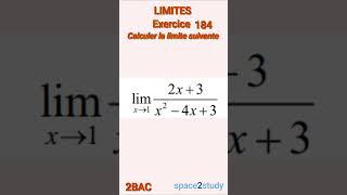 Exercice 184 Limites 2BAC Maths [upl. by Berglund]