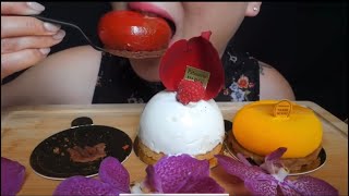 NE ASMR BITES ONLY MOUSSE CAKES ASMR [upl. by Chappie]