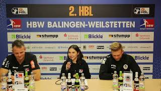 Pressekonferenz zum Spiel HBW BalingenWeilstetten vs Eulen Ludwigshafen [upl. by Alaine860]