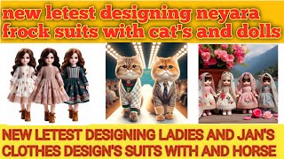 Latest Ladies Nayara Frock Suits  Stylish Designs with Cats Dolls amp Horses Fashion Fun [upl. by Erodoeht]