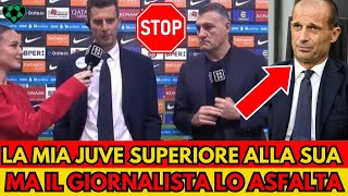 Motta La mia Juve superiore a quella di Allegri Ma il giornalista lo asfalta con i numeri alla mano [upl. by Mika]