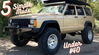 5 SIMPLE Upgrade Mods For The Jeep Cherokee Xj [upl. by Abate458]