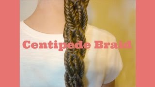 Centipede Braid Hairstyle 4 Strand Fishtail Braid [upl. by Nnaesor704]