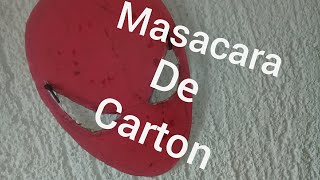 como hacer la mascara de spiderman de carton muy casera [upl. by Milburn]