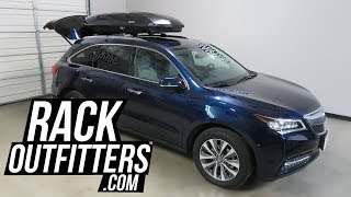 Acura MDX with Yakima ShowCase 15 Roof Top Luggage Carrier Cargo Box [upl. by Lydnek]