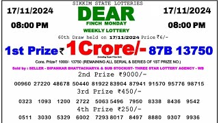 🔴 Evening 0800 PM Dear Nagaland State Live Lottery Result Today ll Date17112024 ll [upl. by Yesnnyl]