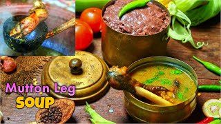 How to make Attukal Soup in Tamil  Mutton Paya Recipe  village foods [upl. by Pavlov756]