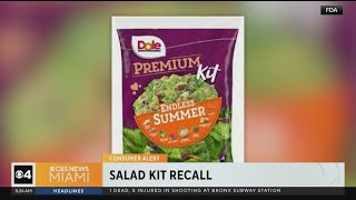 Dole recalling select salad kits for listeria risk [upl. by Kenweigh142]