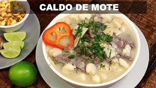 CALDO DE MOTE PATASCA  SOPA DE MONDONGO  COCINA PERUANA  Sabroso [upl. by Vtehsta]