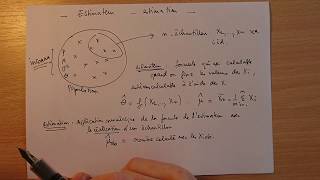 Statistiques  notions destimateur et destimation [upl. by Aedni]