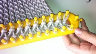 How to Loom Knit a Scarf  Crossed Stockinette Stitch DIY Tutorial [upl. by Assylem]