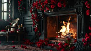 Romantic Roses Cinemagraph  Fireplace Ambience [upl. by Libyc482]