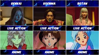 Yu Yu Hakusho Characters Live Action vs Anime  A First Look from the Teaser [upl. by Colier]