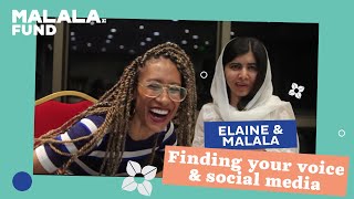 Malala interviews Elaine Welteroth on finding your voice and using social media [upl. by Orpah]