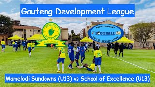 HIGHLIGHTS  Mamelodi Sundowns U13 vs SAFATransnet School of Excellence U13  GDL [upl. by Ayouqat]