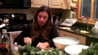 How to Make Raw Food Kale Salad  Recipe [upl. by Ennairam]