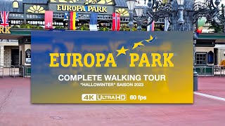 EUROPA PARK  Complete Walking Tour 4K60fps  Hallowinter Season 23 [upl. by Eyllib]