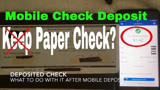 ✅ What To Do With Check After Mobile Deposit 🔴 [upl. by Kristian]