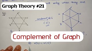 Complement of graph  Self complementary  Operations of graph  Discrete mathematics [upl. by Annalee267]