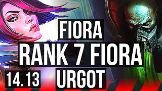 FIORA vs URGOT TOP  Rank 7 Fiora 926 Dominating  EUNE Challenger  1413 [upl. by Ellord]