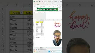 Dont Use Sum in Excel‼️Instead Use Amazing Function excel exceltricks exceltips shorts [upl. by Ahsenom]