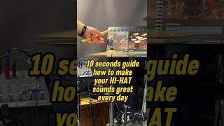 Simple drumhack how to make a hihat sound great every day drums drummer hihat drumgear shorts [upl. by Cariotta]