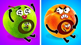 Good Pregnant VS Bad Pregnant  Funny Situations Of Cute Vegetables by Doodland [upl. by Jenni877]