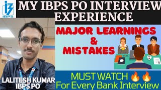 My IBPS PO interview experience  120223  Patna Bihar  Questions amp Learnings  Lalitesh Kumar [upl. by Albertine]