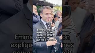 Emmanuel Macron  Interdiction des manifestations de soutien à la Palestine [upl. by Reivaxe217]