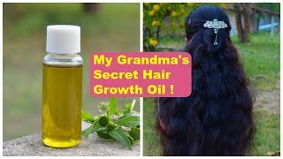 My Grandmas Secret Hair Growth Oil Recipe For Super Fast Hair Growth [upl. by Nauquf]