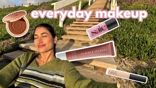 Everyday Minimal Makeup for Sensitive Skin  acnesafe no pore clogging ingredients [upl. by Auqinet780]