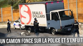 UN CAMION FONCE SUR LA POLICE ET SENFUIT  GTA5  LSPDFR 521 [upl. by Karb129]