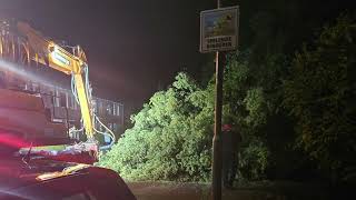 Harde wind veroorzaakt omvallende bomen en veel takken 130824 [upl. by Hendel]