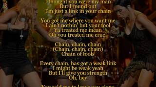 Chain of fools  Pointer Sisters HQ Videolyric [upl. by Eyatnod392]