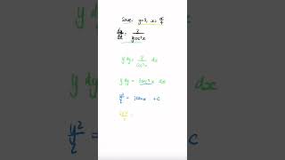 Differential Equations in under 90 seconds maths alevels alevelmaths revision stem [upl. by Hairim933]