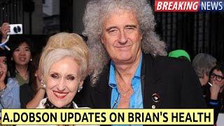 Anita Dobson tears up as she gives update on Brian May after health scare [upl. by Aerdnuahs]