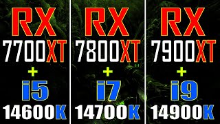 RX 7700XT  i5 14600K vs RX 7800XT  i7 14700K vs RX 7900XT  i9 14900K  PC GAMES TEST [upl. by Leitnahs]