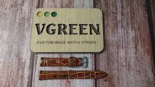 Mixing Dye Full Grain Crocodile Custom Leather Strap For Vintage Wittnauer Watch [upl. by Airbas]