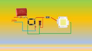 transformerless power supply 12 volt LED circuit animation [upl. by Kwei]