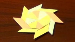 Transforming Ninja Star Tutorial  How To Make An Origami Transforming Ninja Star [upl. by Idner]