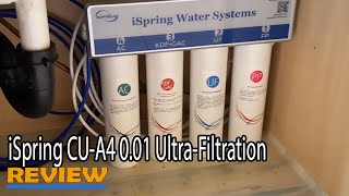 iSpring CUA4 001μm UltraFiltration Under Sink Water Filter System Review [upl. by Akinas151]