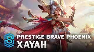 Prestige Brave Phoenix Xayah Skin Spotlight  League of Legends [upl. by Melli]