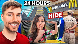 MR BEAST Challenged us to SURVIVE in MCDonalds for 24 Hours😱 [upl. by Cira]