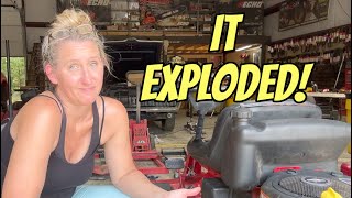 BOOM When Good Engines DIE Briggs and Stratton Engine Swap [upl. by Avraham]